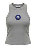 Grey Evil Eye Tank Top