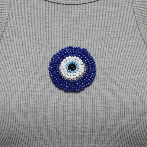 Grey Evil Eye Tank Top